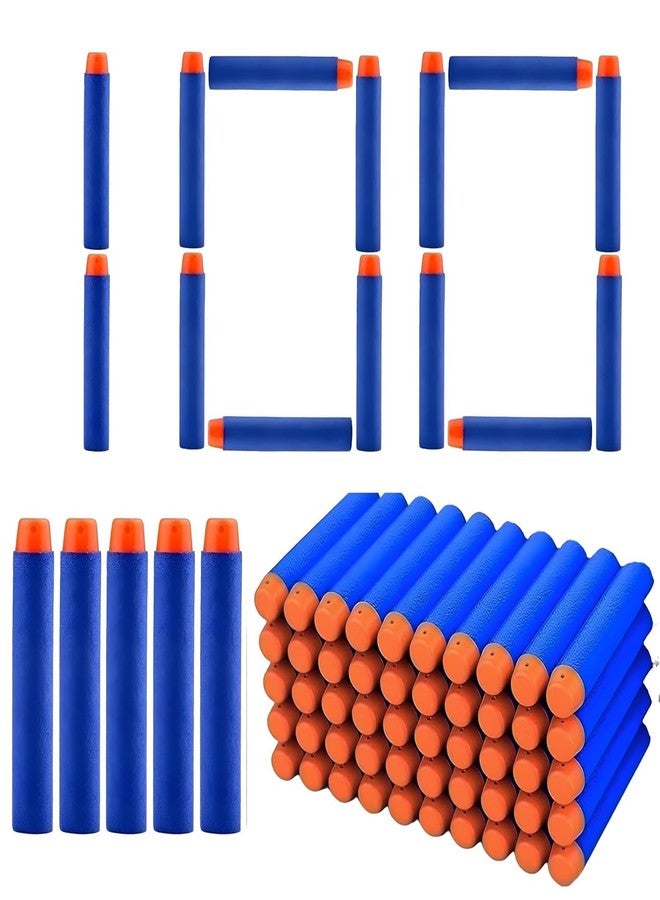 CLAPONE Hollow Out Soft Foam Refill Darts for N-Strike Elite Series Blasters Soft Foam Refill Darts for Nerf N-Strike Elite Blasters Hollow Safe & Durable Premium Bullets(Blue, 100 Pieces) - Image 1
